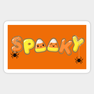 Spooky Sweet Candy Corn with Spiders Magnet